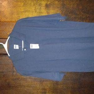Old Navy: dark navy blue short sleeve heavy knitted polo